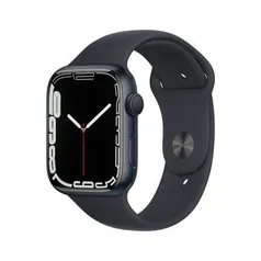 Apple Watch Series 7 GPS, 45mm caixa Meia-noite de alumínio Pulseira esportiva meia-noite