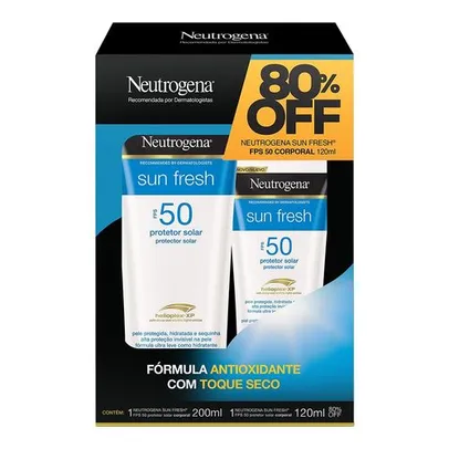 Kit Neutrogena Sun Fresh Protetor Solar Corporal Toque Seco FPS50 200ml + 120ml