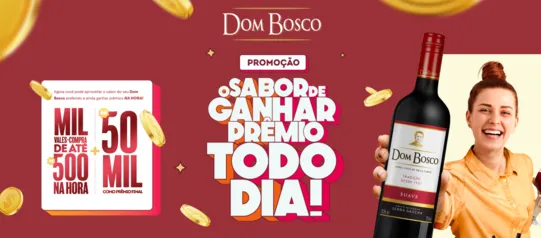 Promoção Dom Bosco "O Sabor de Ganhar Prêmio Todo Dia"