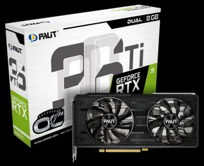 Placa de Vídeo Palit NVIDIA GeForce RTX 3060 Ti Dual OC, LHR, 8GB, GDDR6, DLSS, Ray Tracing, NE6306TS19P2-190AD