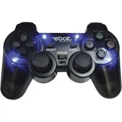 Joypad Para Play 2 Ebolt Eb802 Com 4 Leds Analógico Preto