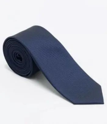 Gravata Slim Fit Maquinetada Azul | R$ 10