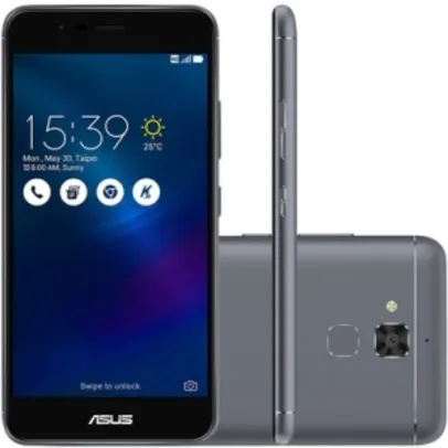 Smartphone Asus Zenfone 3 Max ZC520TL-4H133BR Quad Core, Android 6, Tela 5,2´, 16GB, 13MP, 4G, Dual Chip - Cinza Titânio - R$999