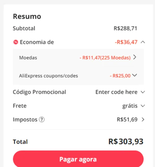 Imagem na descrição da promoção