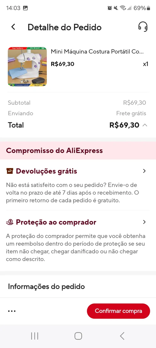 Imagem na descrição da promoção