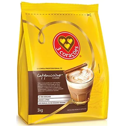 Cappuccino, Classic, Pacote, 1kg, 3 Corações