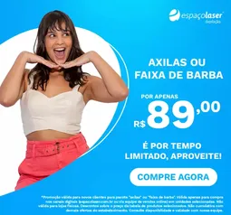 PACOTE COMPLETO (10 SESSÕES) DE DEPILAÇÃO LASER AXILAS OU FAIXA DE BARBA