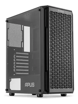 Gabinete Gamer Pichau Apus Black Mid-tower Com 3 Fans