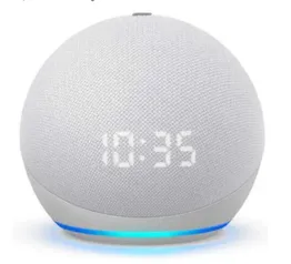  Echo Dot 4a geracao Smart Speaker com Relogio e Alexa - Cor Branca