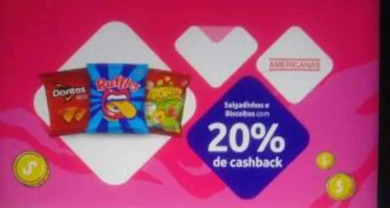 20% de Cashback em Doritos, Ruffles e Fandangos