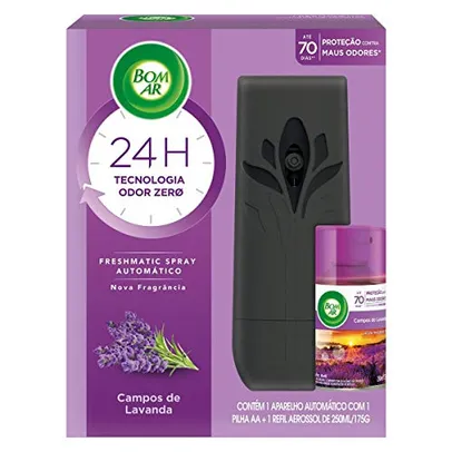 (REC) Aromatizador Bom Ar Spray Automático Freshmatic Campos de Lavanda Aparelho + Refil 250ml