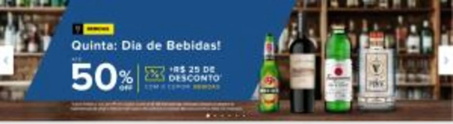 Quinta dia de Bebidas - R$25 OFF utilizando cupom Mercado Livre