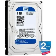 HD Western Digital WD SATA 3,5´ Blue PC 1TB 7200RPM 64MB Cache SATA 6.0Gb/s - WD10EZEX - R$260