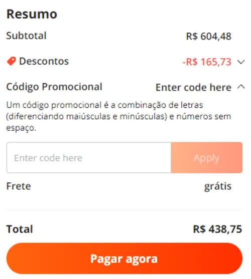 Imagem na descrição da promoção