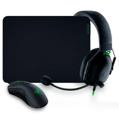 Kit Gamer Razer Battle Bundle, Mouse Gamer DeathAdder V2 + Headset Gamer BlackShark V2 X + Mousepad Gigantus V2, Preto - RZ85-03240100-B3U1