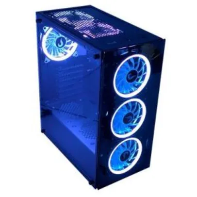 Gabinete Gamer Rise Mode Glass 06, Mid Tower, RGB, com FAN, Lateral R$ 410
