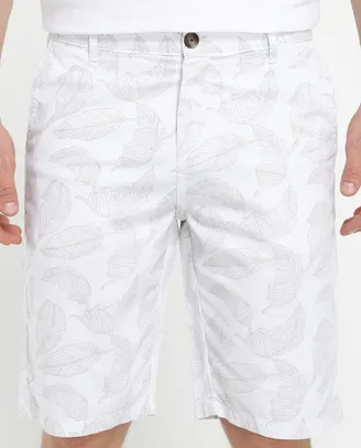 Bermuda jeans color folhagens reta R$18