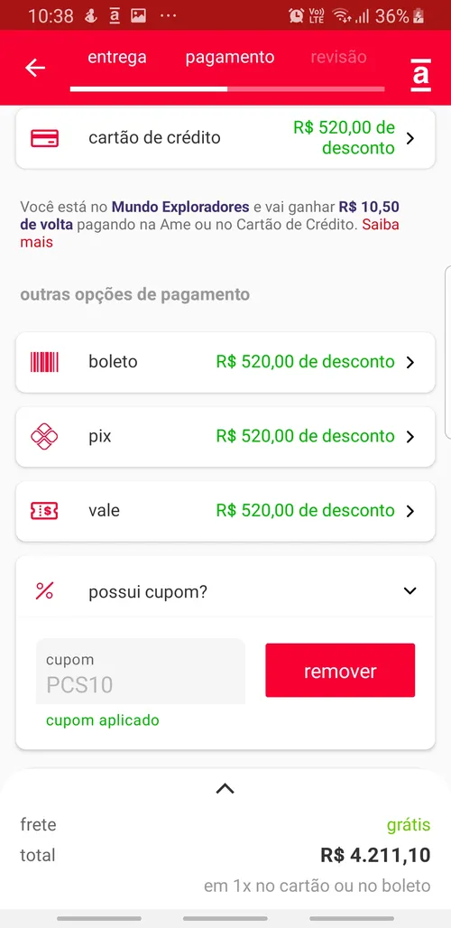 Imagem na descrição da promoção