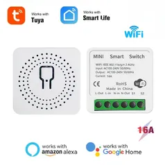 [APP/IMPOSTO INCLUSO] Interruptor Inteligente Wifi 16A Tuya Compatível com ALexa e Google home