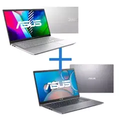 Notebook ASUS Vivobook Pro 15 K3500PH-KJ378W Cool Silver + Notebook ASUS X515EA-EJ1320 Cinza