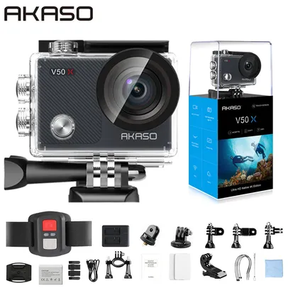 Câmera esportiva AKASO V50X 4K | R$454