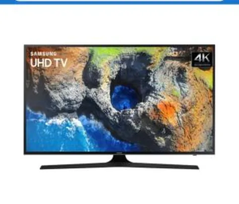 Smart TV LED 43 UHD 4K Samsung 43MU6100 com Conversor Digital 3 HDMI 2 USB Wi-Fi Integrado Plataforma Smart Tizen - Energia Elétrica - Bivolt - R$1889