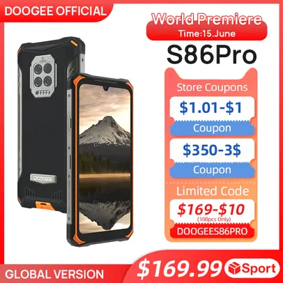 Smartphone DOOGEE S86 PRO - 6GB + 128GB | Lançamento | R$ 898