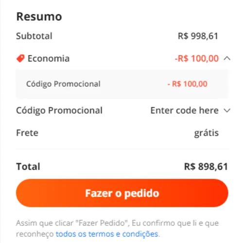 Imagem na descrição da promoção