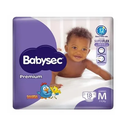 Foto do produto Fralda Babysec Galinha Pintadinha Premium M 18 Unidades