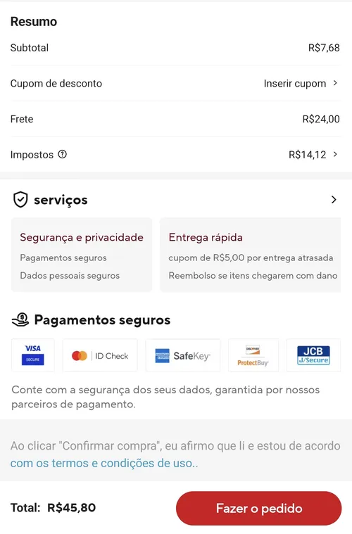 Imagem na descrição da promoção