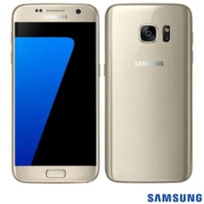 Samsung Galaxy S7 Dourado, com Tela de 5.1”, 4G, 32 GB e Câmera de 12 MP