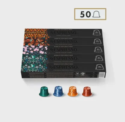 [Ame R$114] Cápsulas de Café Nespresso Lungo - 50 Cápsulas