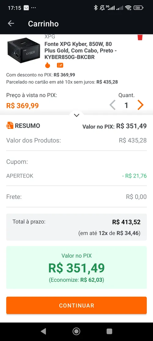 Imagem na descrição da promoção