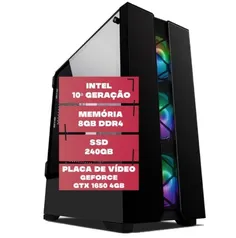 [App] Pc Gamer I5 10th, Gtx1650, 8gb, 240Gb Ssd | R$3848