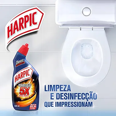 (Prime + Rec) 4 Unid | Desinfetante Sanitário Power Plus Líquido Harpic, 500mL | R$23