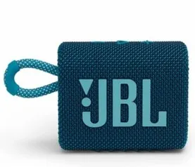 Caixa de Som JBL GO3, Bluetooth, À Prova d'Agua e Poeira, 4,2W RMS, Azul - JBLGO3BLU