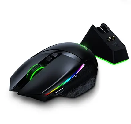 Mouse Razer Basilisk Ultimate HyperSpeed sem fio para jogos com base de carregamento +100h bateria 