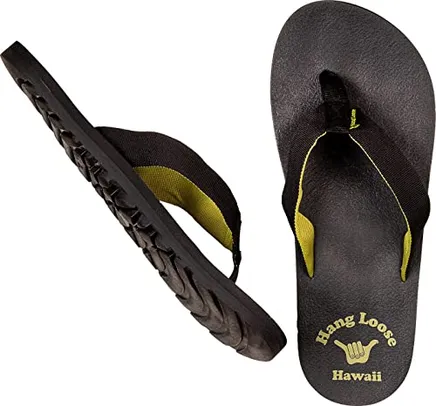 Hang Loose Kona, Chinelo Masculino, Preto, 37/38