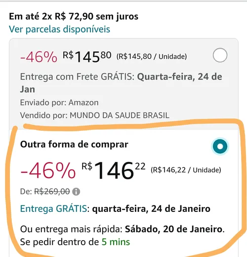 Imagem na descrição da promoção