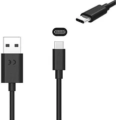 Cabo de Dados Motorola USB/USB-C, 1 Metro, Preto - Embalagem Econômica | R$28