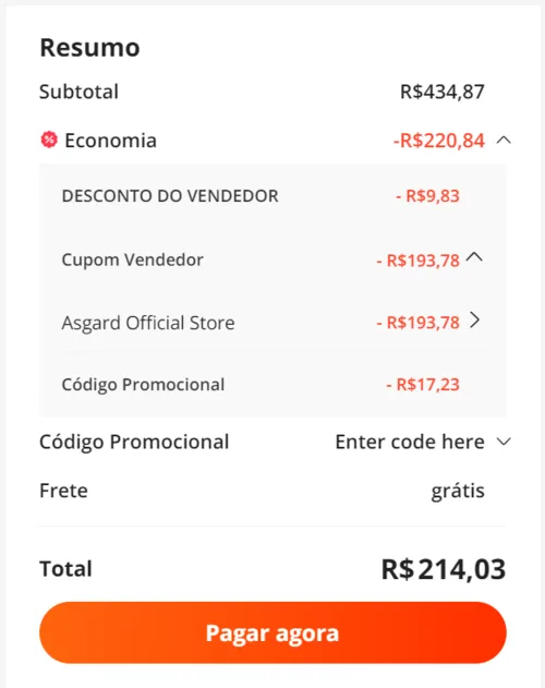 Imagem na descrição da promoção