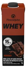 [REC R$13,69] Whey Zero Lactose Chocolate 15g Piracanjuba 1L