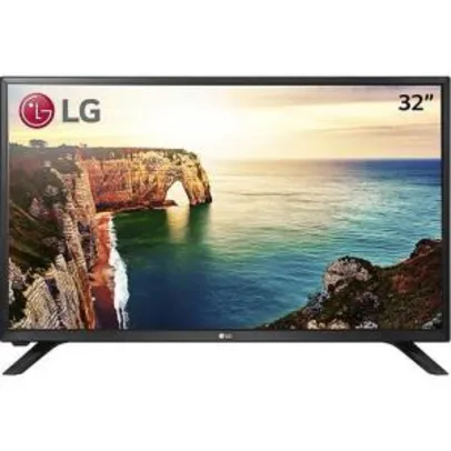 TV 32" LG 32LJ500B HD com Conversor digital 1 USB 2 HDMI - R$ 899,99​