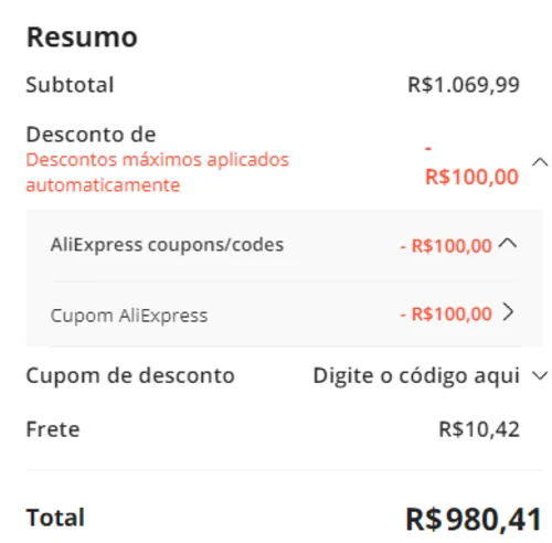 Imagem na descrição da promoção