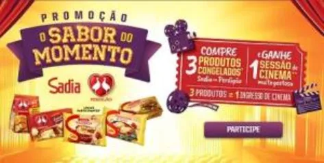 [Sadia&Perdigão] Compre 3 produtos Sadia/Perdigão e ganhe um ingresso para o cinema