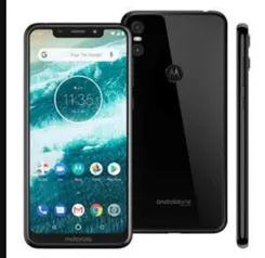 Smartphone Motorola One XT1941 Preto 64GB Tela de 5,9", Dual Chip, Android 8.1, Câmera Traseira Dupla, Processador Octa-Core e 4GB de RAM