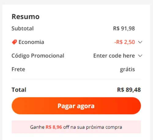 Imagem na descrição da promoção