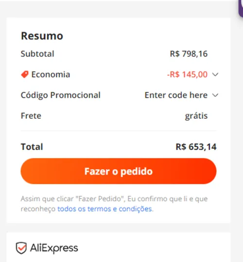 Imagem na descrição da promoção