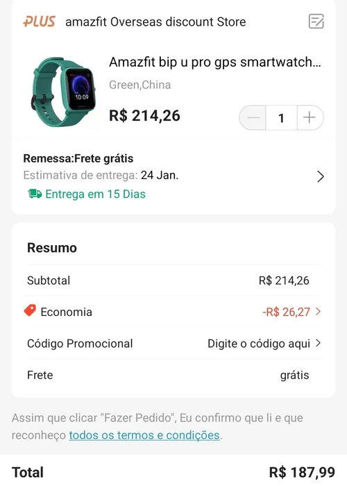 Imagem na descrição da promoção