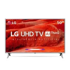 Smart TV 50" LG ThinQ AI 4K 50UM7500 + Controle Smart Magic | R$1.795